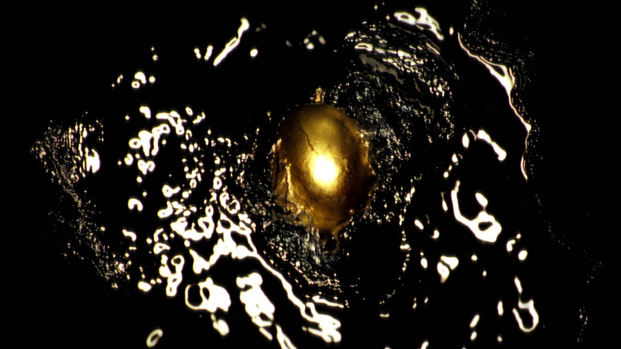 The golden egg — Virgil's egg beneath Castel dell'Ovo, glowing in darkness